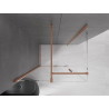 Mexen Velar sliding shower cabin 120 x 100 cm, transparent, brushed copper - 871-120-100-01-65