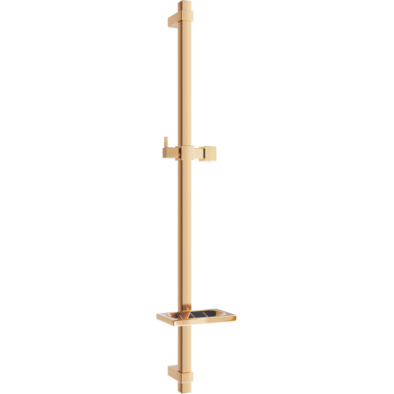 Mexen DQ shower bar with a soap dish 80 cm, Rose gold - 79381-60