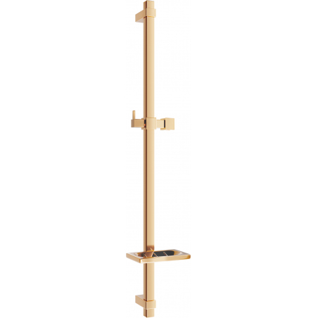 Mexen DQ shower bar with a soap dish 80 cm, Rose gold - 79381-60