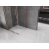 Mexen Velar sliding shower cabin 110 x 110 cm, transparent, brushed copper - 871-110-110-01-65