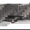 Mexen Velar extendable shower cubicle 110 x 110 cm, transparent, brushed copper - 871-110-110-01-65