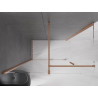 Mexen Velar sliding shower cabin 130 x 75 cm, transparent, brushed copper - 871-130-075-01-65
