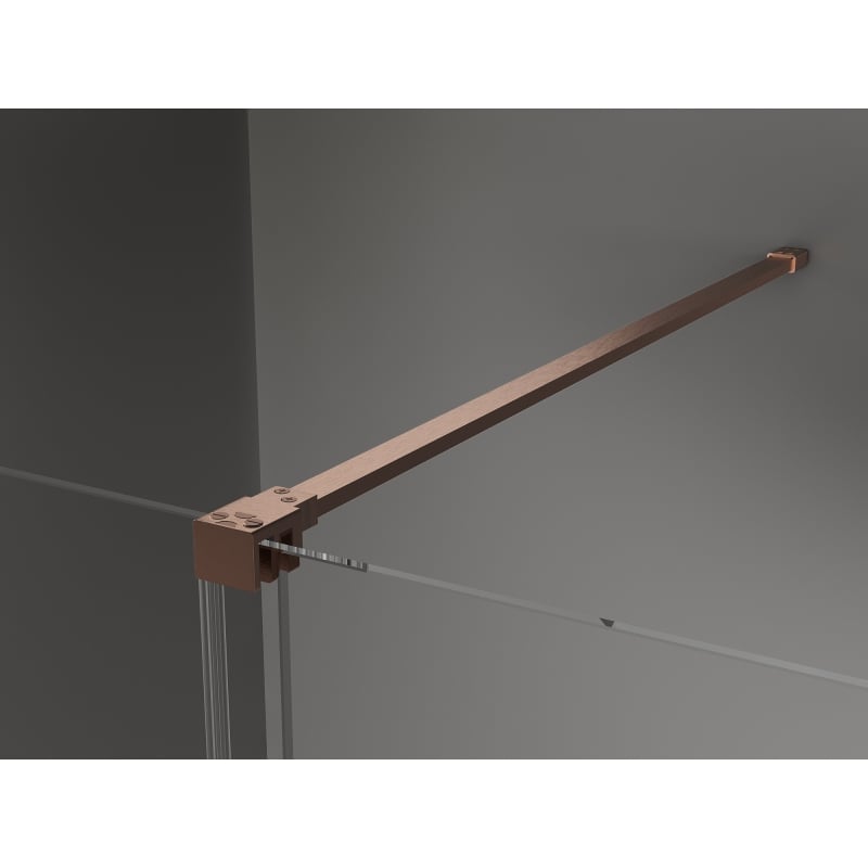 Mexen Velar sliding shower cabin 130 x 75 cm, transparent, brushed copper - 871-130-075-01-65