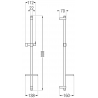 Mexen DQ shower rod with soap dish 80 cm, brushed gun gray - 79381-66