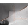 Mexen Velar sliding shower cabin 150 x 85 cm, transparent, brushed copper - 871-150-085-01-65