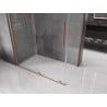 Mexen Velar sliding shower enclosure 150 x 90 cm, transparent, brushed copper - 871-150-090-01-65