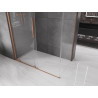 Mexen Velar sliding shower enclosure 160 x 75 cm, transparent, brushed copper - 871-160-075-01-65