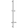 Mexen DQ shower bar with a soap dish 80 cm, Graphite - 79381-66