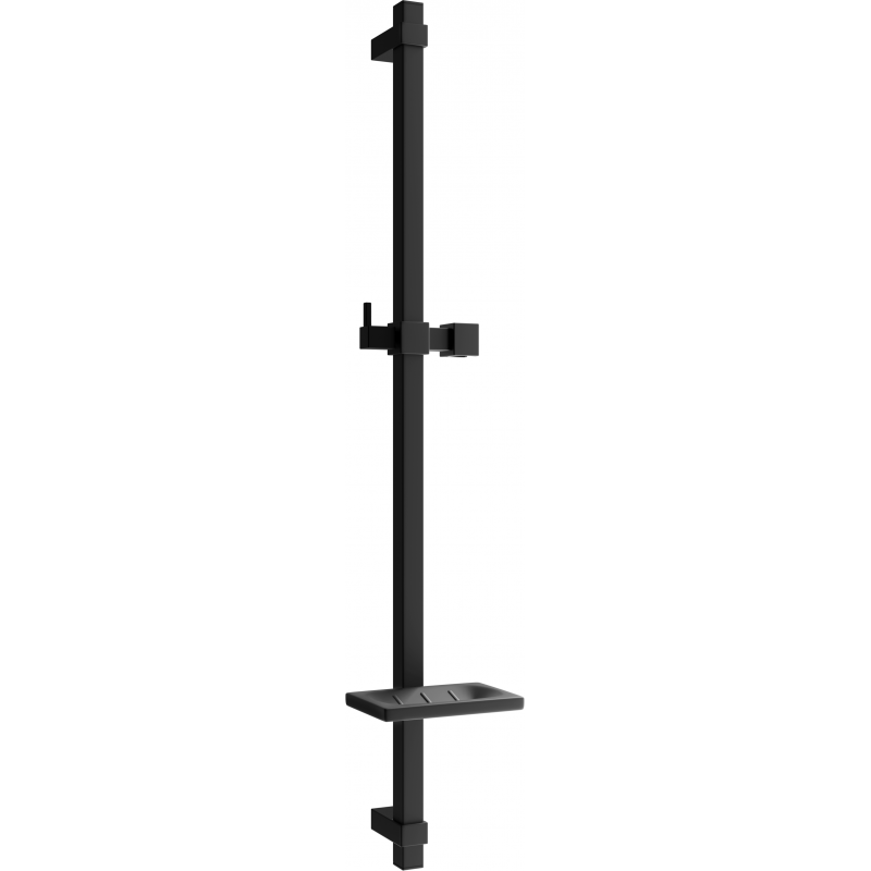 Mexen DQ shower bar with soap dish 80 cm, black - 79381-70