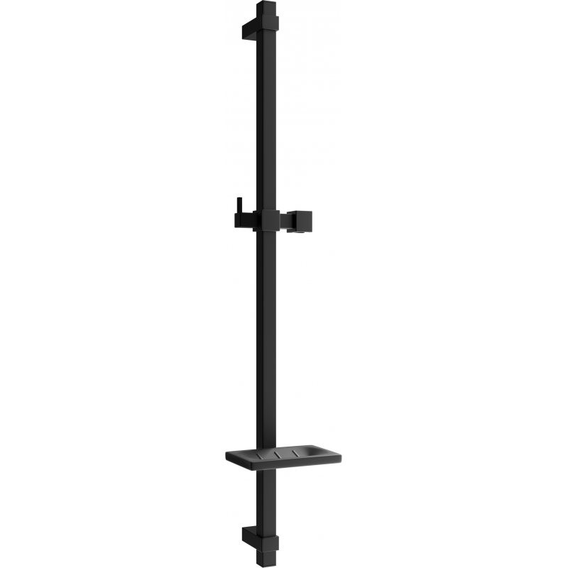 Mexen DQ shower rail with soap dish 80 cm, black - 79381-70