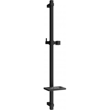 Mexen DQ shower bar with a soap dish 80 cm, Black - 79381-70