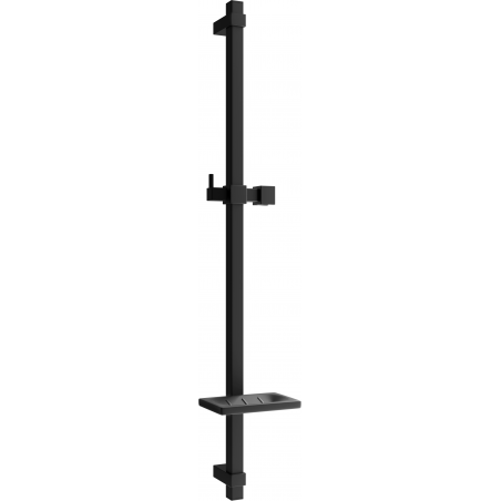 Mexen DQ shower bar with soap dish 80 cm, black - 79381-70