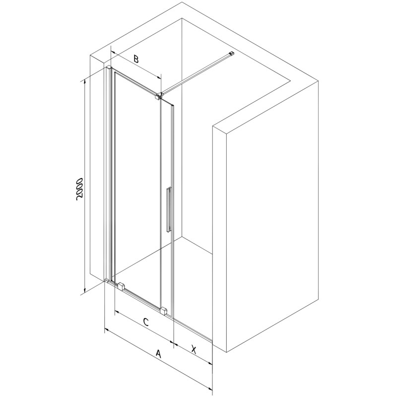 Mexen Velar sliding shower doors 140 cm, transparent, brushed copper - 871-140-000-01-65