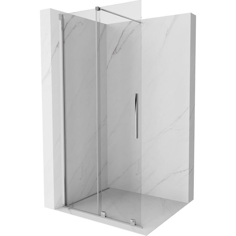 Mexen Velar sliding walk-in shower wall 75 x 200 cm, transparent 8 mm, chrome - 871-075-000-03-01