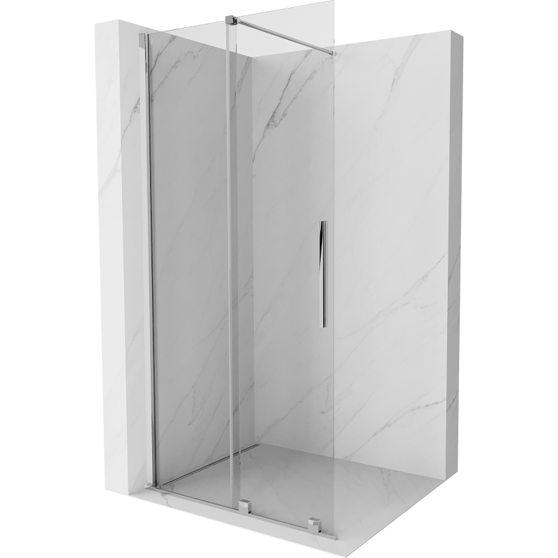 Mexen Velar sliding shower wall Walk-in 80 x 200 cm, transparent 8 mm, chrome - 871-080-000-03-01