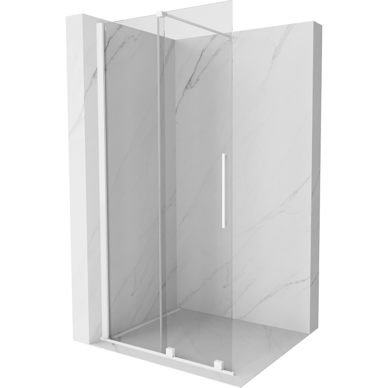 Mexen Velar sliding shower wall Walk-in 70 x 200 cm, transparent 8 mm, white - 871-070-000-03-20