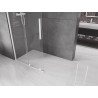 Mexen Velar sliding shower wall Walk-in 80 x 200 cm, transparent 8 mm, white - 871-080-000-03-20
