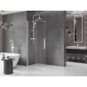 Mexen Velar Sliding Walk-in Shower Screen 110 x 200 cm, Transparent 8 mm, White - 871-110-000-03-20
