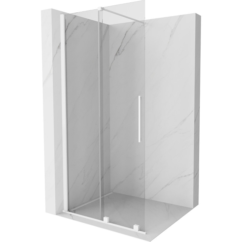 Mexen Velar Walk-in Sliding Shower Wall 120 x 200 cm, transparent 8 mm, white - 871-120-000-03-20