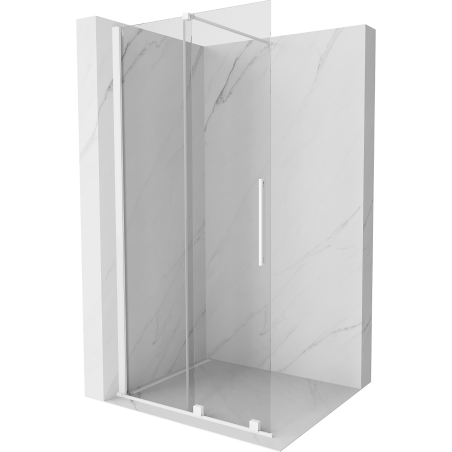 Mexen Velar sliding walk-in shower wall 120 x 200 cm, transparent 8 mm, white - 871-120-000-03-20