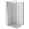Mexen Velar Walk-in Shower Panel 80 x 200 cm, Transparent 8 mm, Brushed Gold - 871-080-000-03-55