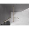 Mexen Velar Walk-in Sliding Shower Screen 110 x 200 cm, Transparent 8 mm, Brushed Gold - 871-110-000-03-55