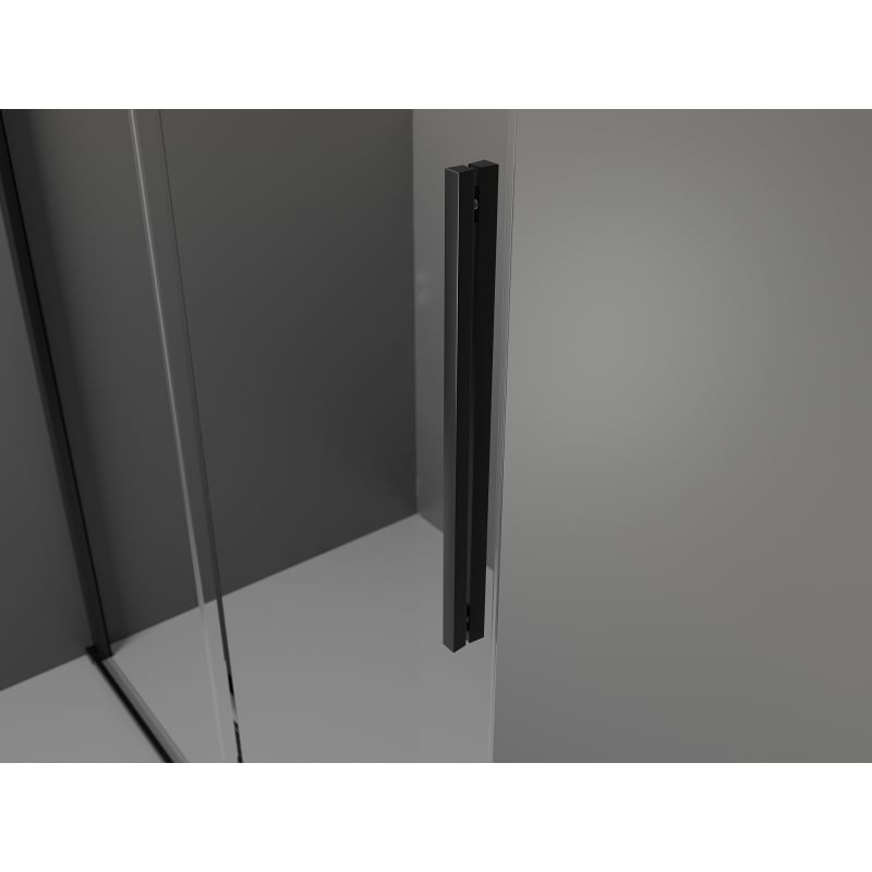 Mexen Velar sliding walk-in shower wall 70 x 200 cm, transparent 8 mm, black - 871-070-000-03-70