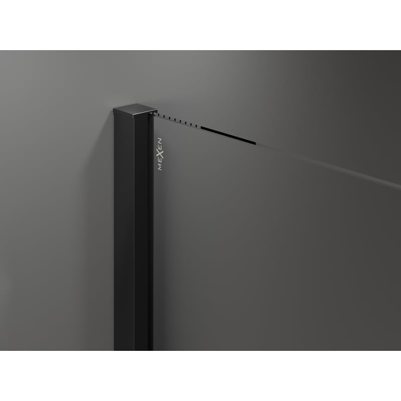 Mexen Velar sliding Walk-in shower panel 75 x 200 cm, transparent 8 mm, black - 871-075-000-03-70