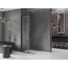 Mexen Velar sliding Walk-in shower wall 80 x 200 cm, transparent 8 mm, black - 871-080-000-03-70