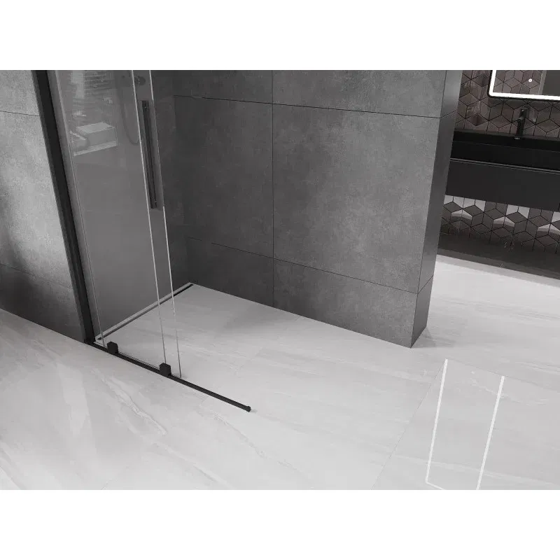 Mexen Velar sliding shower wall Walk-in 90 x 200 cm, transparent 8 mm, black - 871-090-000-03-70