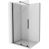 Mexen Velar sliding Walk-in shower wall 110 x 200 cm, transparent 8 mm, black - 871-110-000-03-70