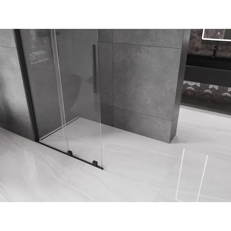 Mexen Velar Sliding Shower Wall Walk-in 120 x 200 cm, Transparent 8 mm, Black - 871-120-000-03-70