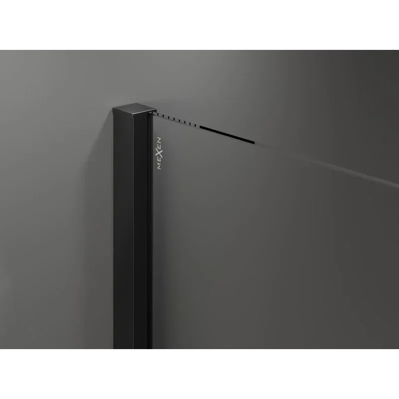 Mexen Velar Sliding Shower Wall Walk-in 120 x 200 cm, Transparent 8 mm, Black - 871-120-000-03-70