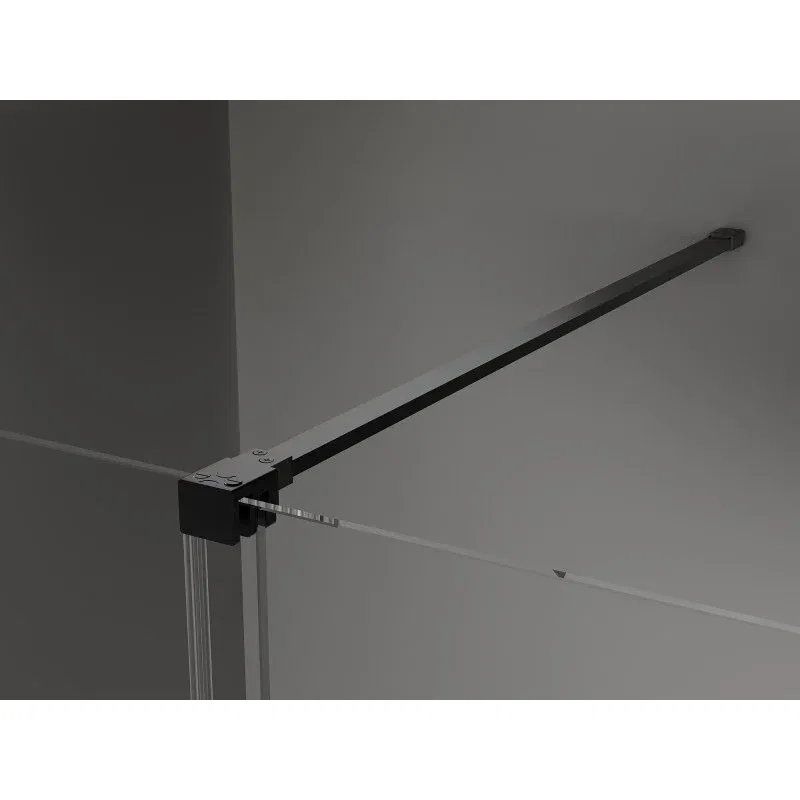 Mexen Velar Sliding Shower Wall Walk-in 120 x 200 cm, Transparent 8 mm, Black - 871-120-000-03-70