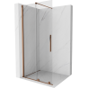 Mexen Velar Sliding Walk-in Shower Wall 90 x 200 cm, Transparent 8 mm, Rose Gold - 871-090-000-03-60