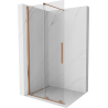 Mexen Velar Sliding Walk-in Shower Screen 70 x 200 cm, Transparent 8 mm, Brushed Copper - 871-070-000-03-65