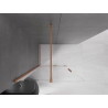 Mexen Velar Walk-in Sliding Shower Screen 70 x 200 cm, Transparent 8 mm, Brushed Copper - 871-070-000-03-65