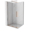 Mexen Velar sliding shower wall Walk-in 120 x 200 cm, transparent 8 mm, brushed copper - 871-120-000-03-65