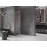 Mexen Velar sliding shower wall Walk-in 120 x 200 cm, transparent 8 mm, brushed copper - 871-120-000-03-65