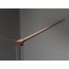 Mexen Velar sliding shower wall Walk-in 120 x 200 cm, transparent 8 mm, brushed copper - 871-120-000-03-65