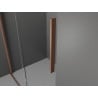 Mexen Velar Sliding Walk-in Shower Screen 70 x 200 cm, Transparent 8 mm, Brushed Copper - 871-070-000-03-65