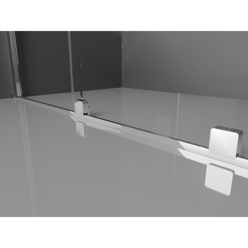 Mexen Velar Walk-in Sliding Shower Wall 130 x 200 cm, Transparent 8 mm, Chrome - 871-130-000-03-01