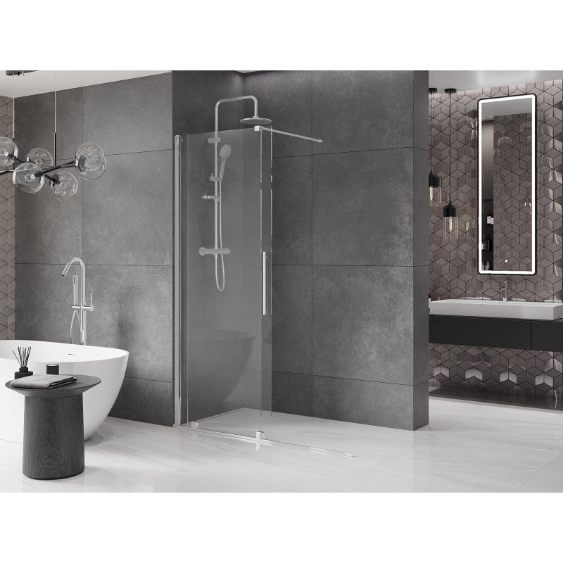 Mexen Velar sliding shower wall Walk-in 150 x 200 cm, transparent 8 mm, chrome - 871-150-000-03-01