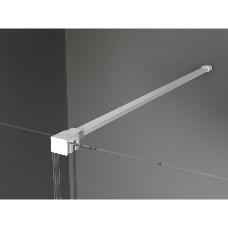 Mexen Velar Sliding Shower Panel Walk-in 150 x 200 cm, Transparent 8 mm, White - 871-150-000-03-20