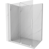 Mexen Velar sliding walk-in shower wall 140 x 200 cm, transparent 8 mm, white - 871-140-000-03-20
