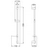 Mexen DF shower rail with soap dish 80 cm, gold - 79382-50