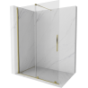 Mexen Velar sliding Walk-in shower wall 140 x 200 cm, transparent 8 mm, gold - 871-140-000-03-50