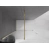 Mexen Velar sliding Walk-in shower wall 140 x 200 cm, transparent 8 mm, gold - 871-140-000-03-50