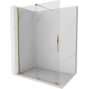 Mexen Velar sliding walk-in shower wall 150 x 200 cm, transparent 8 mm, gold - 871-150-000-03-50