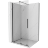Mexen Velar Walk-in Sliding Shower Wall 120 x 200 cm, Transparent 8 mm, Brushed Gun Gray - 871-120-000-03-66